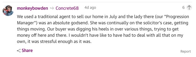 Guardian comment on how a good estate agent kept a sale on track